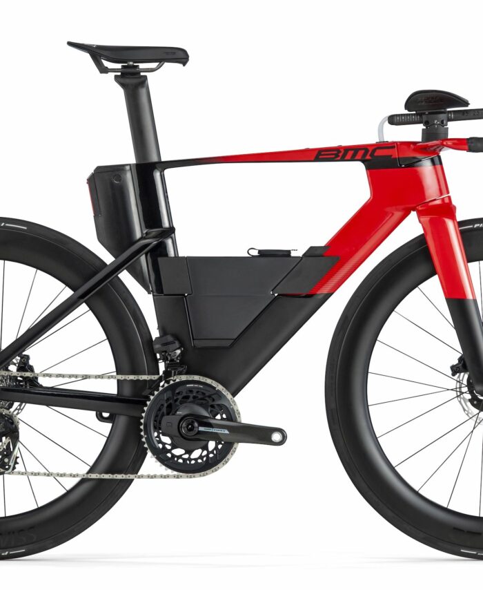 BMC Speedmachine 01 TWO neon-red / carbon-black (2024) Sram Force AXS 2x12